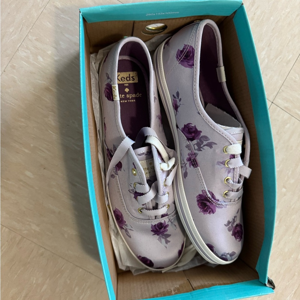 Kate Spade Purple Floral Sneakers